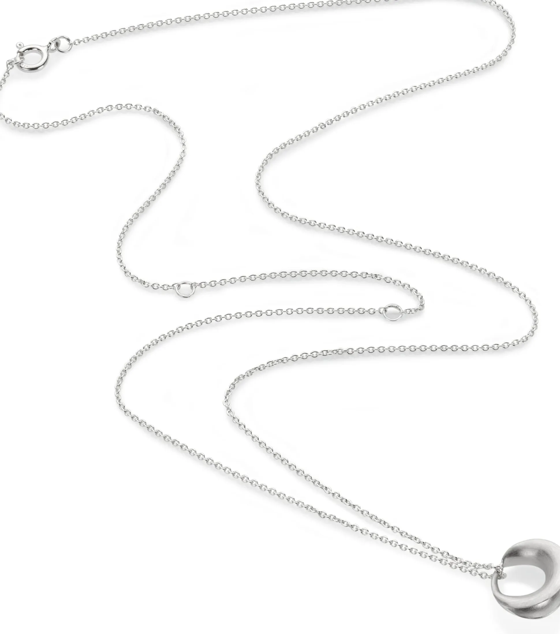 Kette mit Anhänger matt, Silber