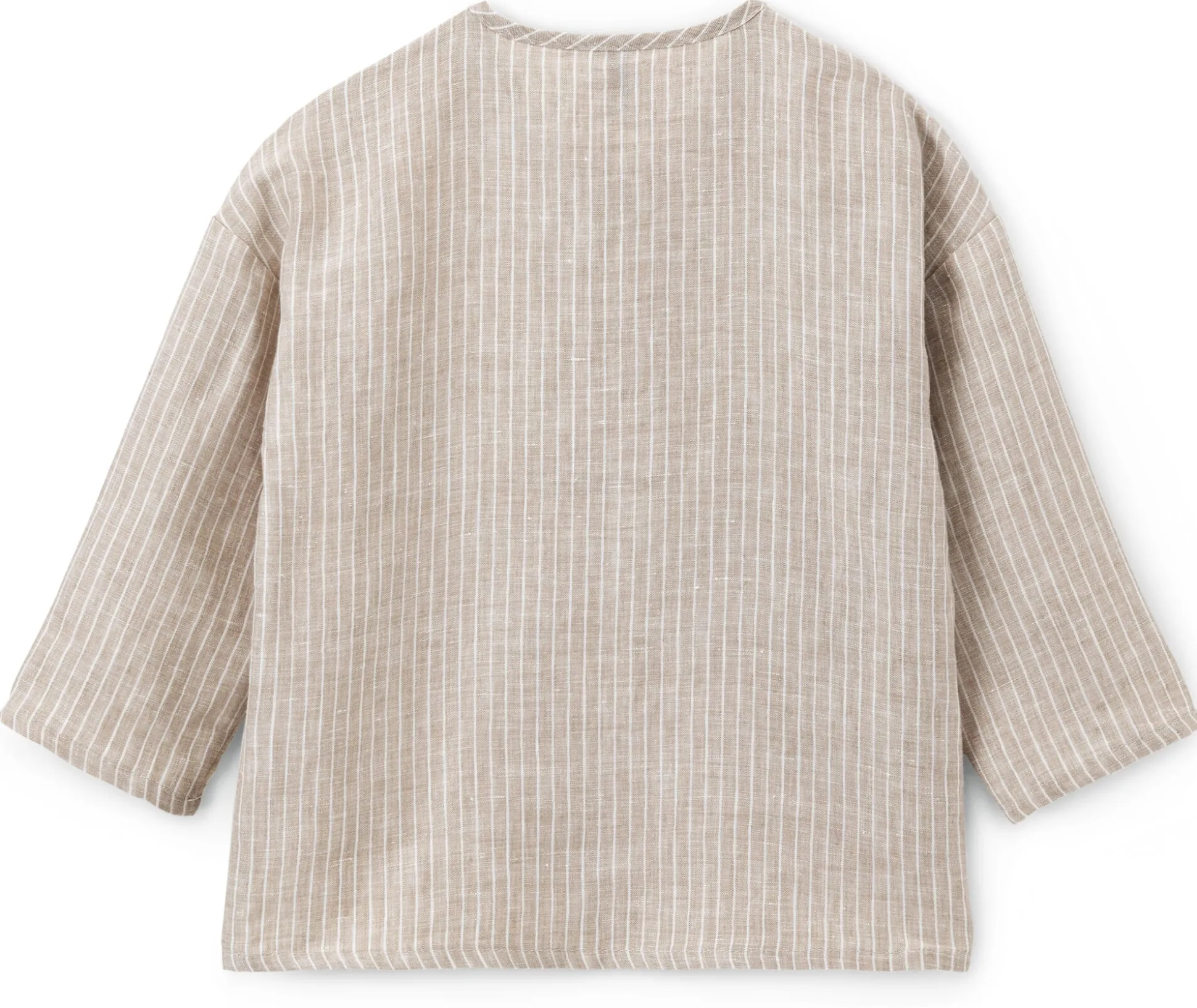 Kinder-Langarmshirt Leinen gestreift