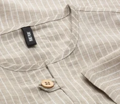 Kinder-Langarmshirt Leinen gestreift