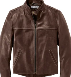 Lederjacke Pull-up Stehkragen