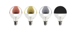 LED-Kopfspiegellampe Globe, Schwarz