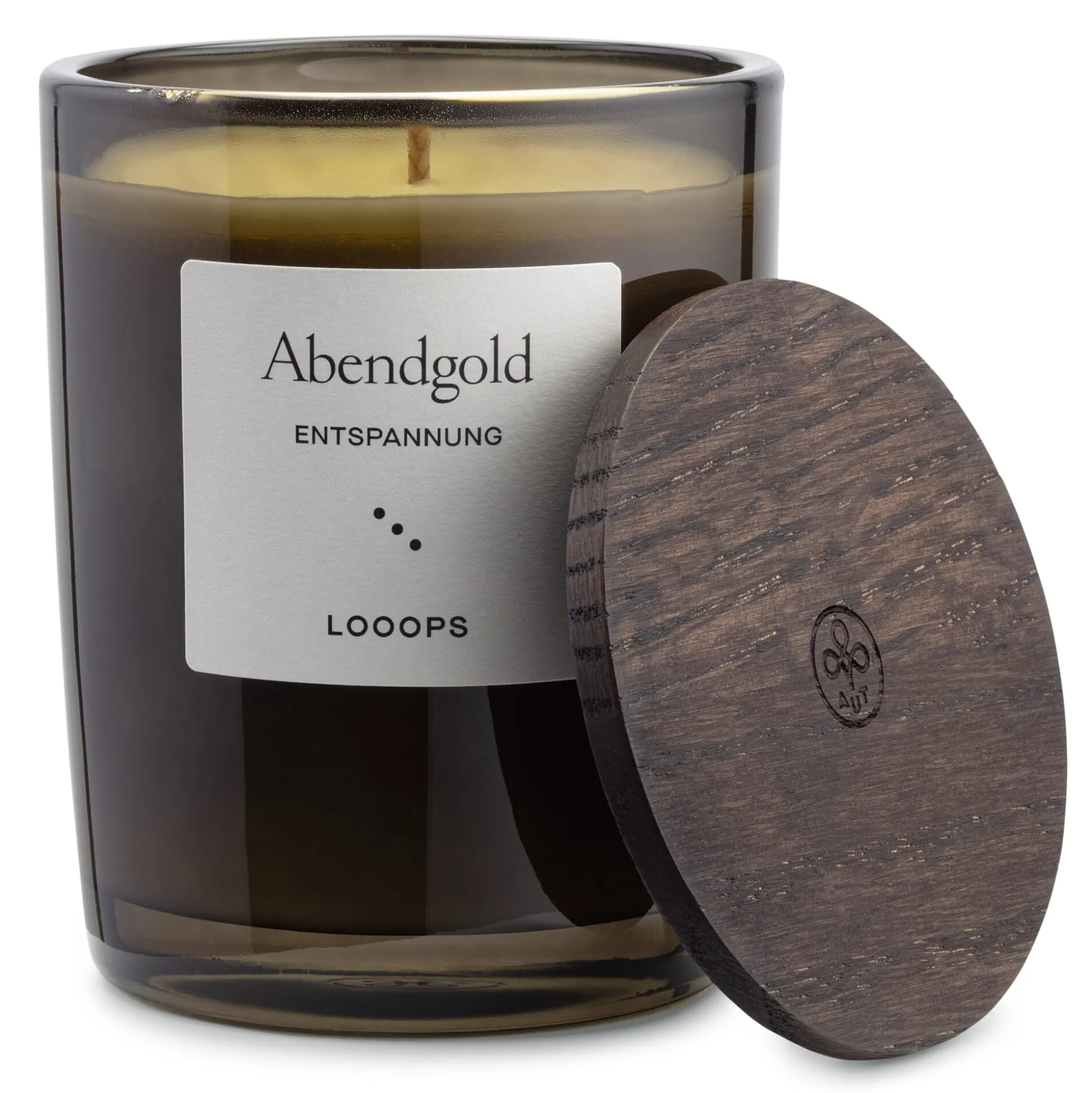 Looops Duftkerze mit Holzdeckel