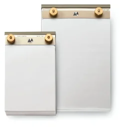 Notizblock Aluminium und Messing