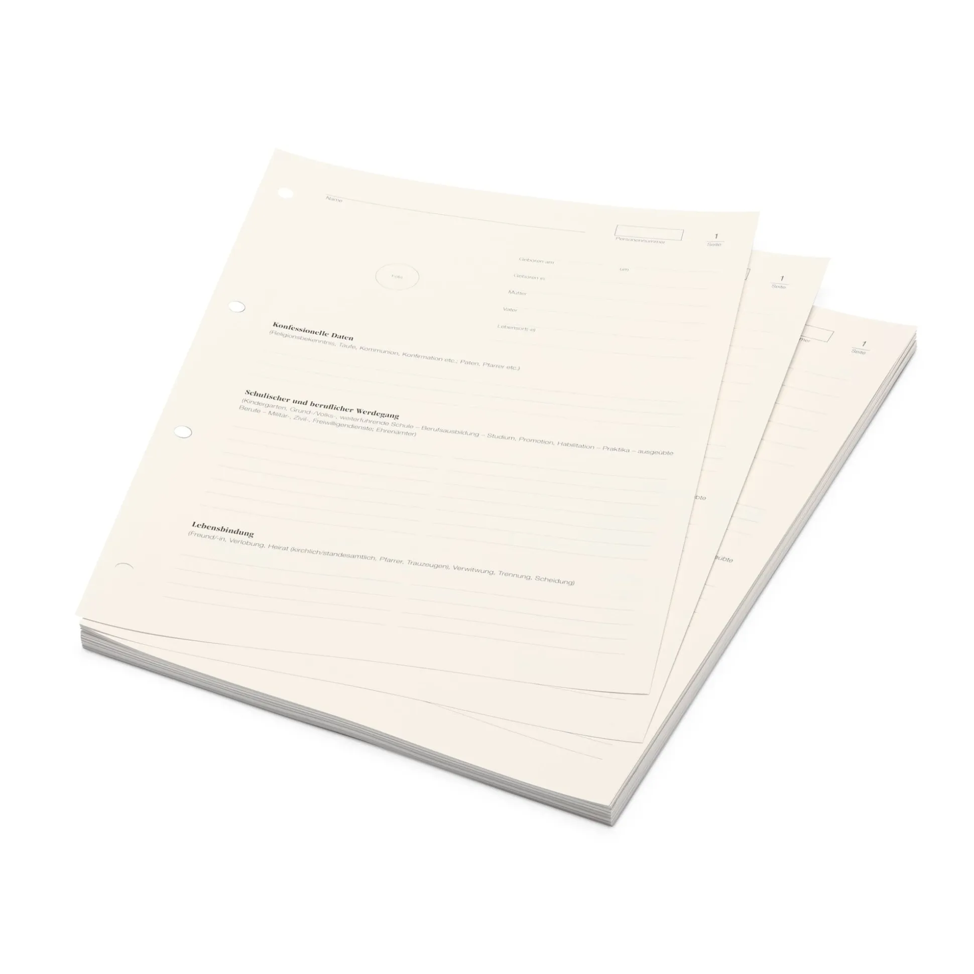 Personenblatt Familienchronik