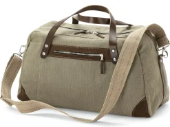 Reisetasche Segeltuch, Grünbeige