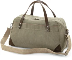 Reisetasche Segeltuch, Grünbeige