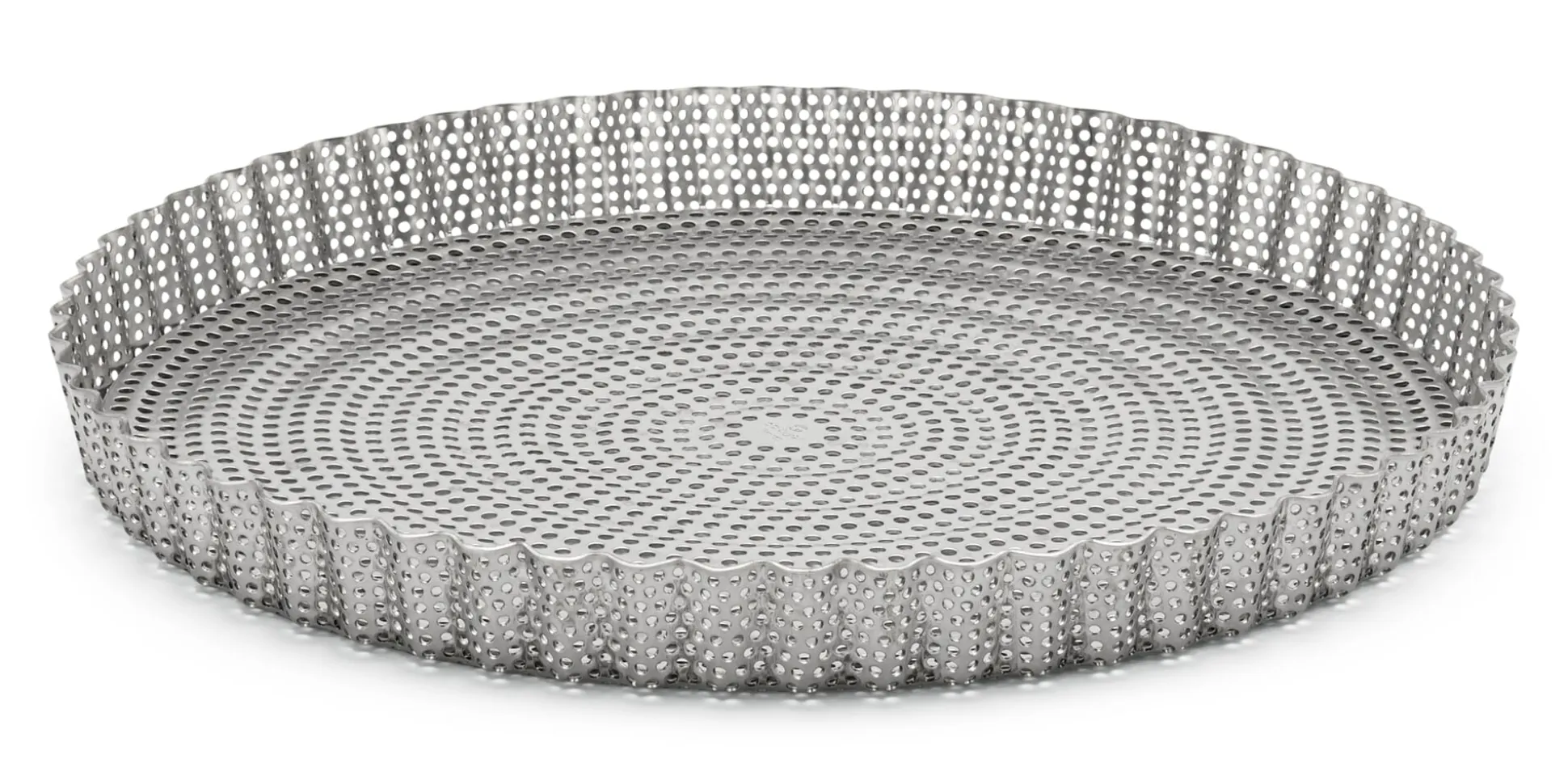 Runde Tarteform Edelstahl perforiert