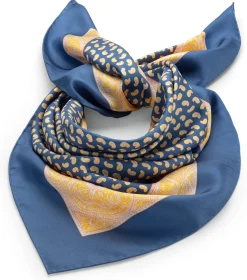 Seidentuch Paisley, Royalblau