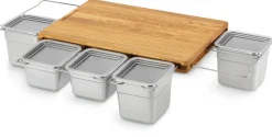 Set Frankfurter Brett Mono mit Edelstahlbehälter-Set