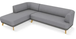 Sofa-Kombination Linnea Schurwolle und Leder