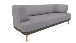Sofa Linnea Schurwolle und Leder