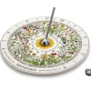 Sonnenuhr mit Blumenuhr Porzellan