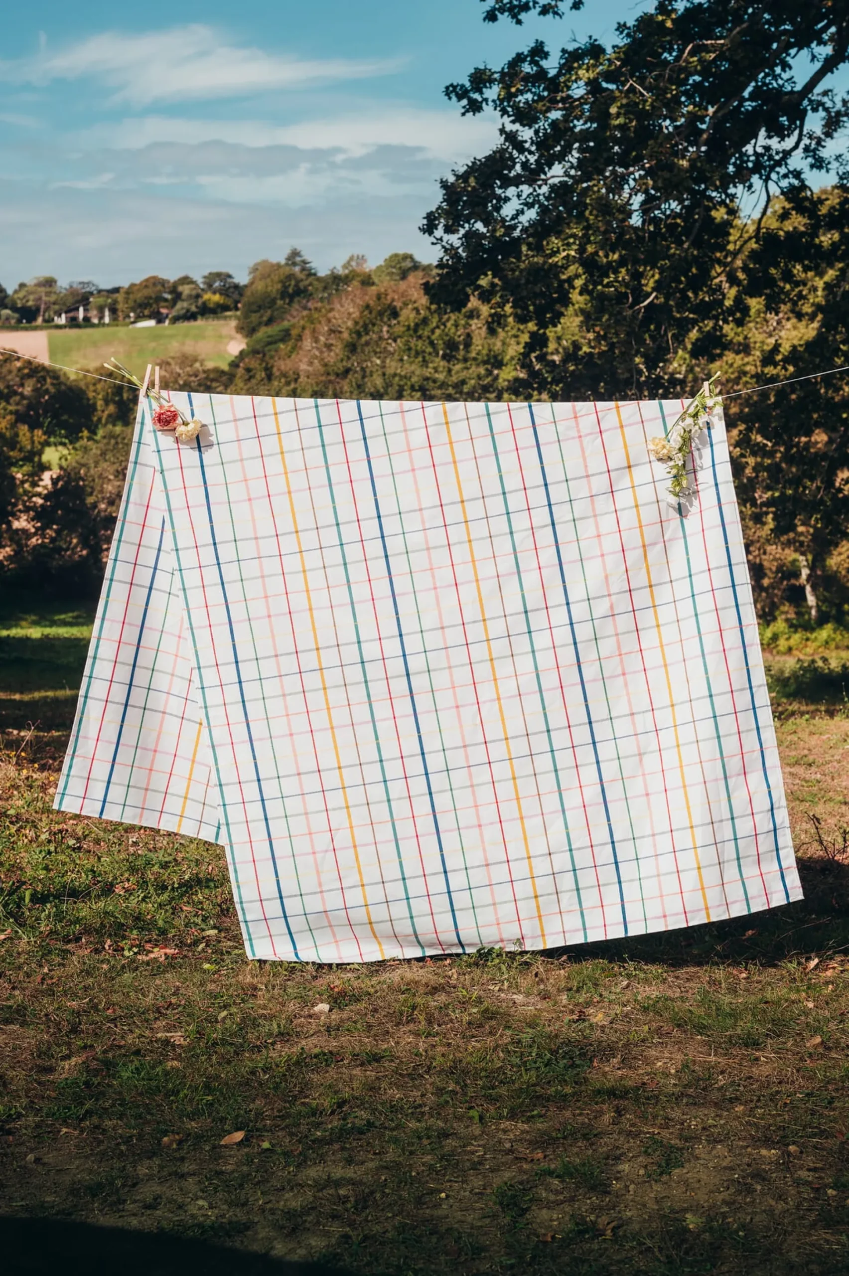 Tischdecke bunt kariert