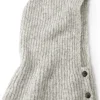 Unisex-Strickkapuze meliert, Ecru