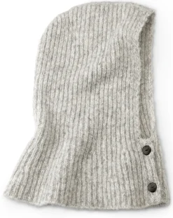 Unisex-Strickkapuze meliert, Ecru