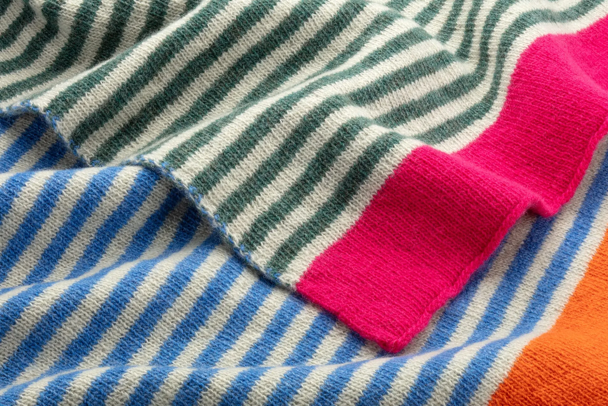 Unisex-Strickschal gestreift, Multicolor