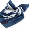 Unisextuch N° 766 Batik, Navy-Weiß