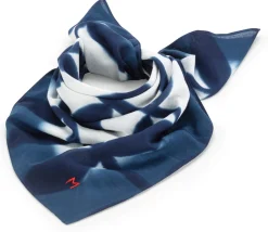Unisextuch N° 766 Batik, Navy-Weiß