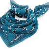 Unisextuch N° 791 floral, Blau