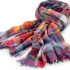 Unisextuch N° 827 kariert, Rot-Blau