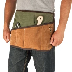 Werkzeugschürze Leder mit Segeltuch