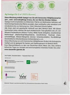 Wildblumen für Balkon und Garten gebietsheimisch
