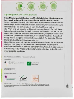 Wildblumen für Balkon und Garten gebietsheimisch