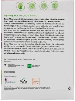Wildblumen für Balkon und Garten gebietsheimisch